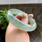 糯冰种晴底飘花平安镯（56.6mm）（yc309459）