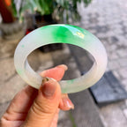 糯冰种飘阳绿平安镯（52mm）（yc292641）