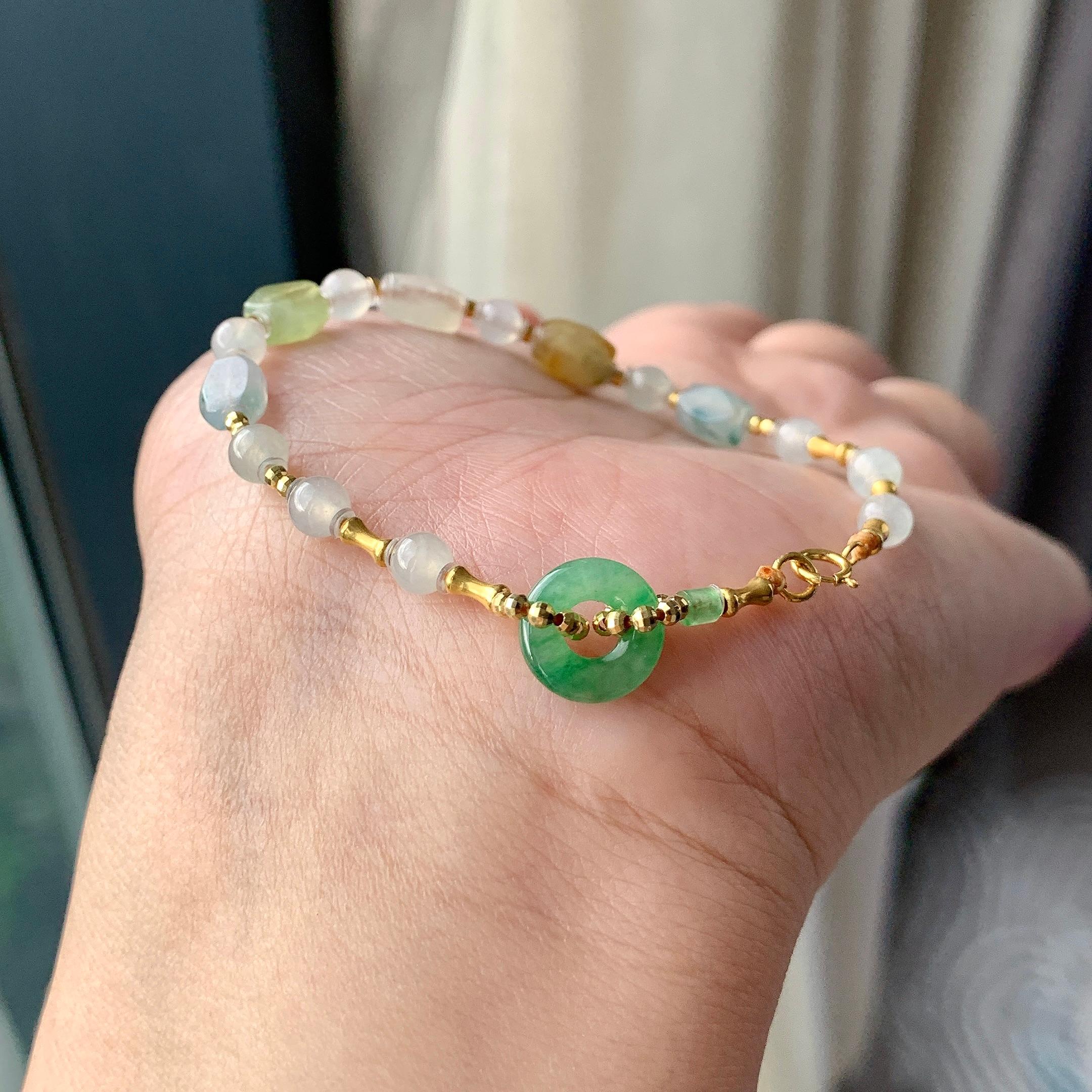 糯冰种多彩手链（yc230958）