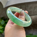 糯冰种晴底飘绿平安镯（53mm）（yc304780）