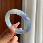 冰种紫罗兰翡翠平安镯（54.5mm）（yc303126）