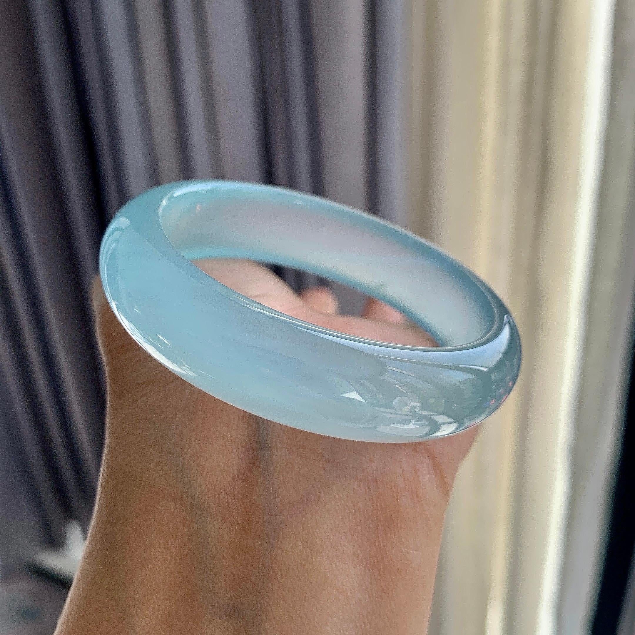 冰种蓝水贵妃手镯（50.8mm）（yc277892）