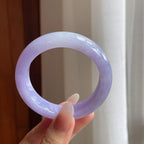 糯冰紫罗兰翡翠平安镯（54.5mm）（yc263534）