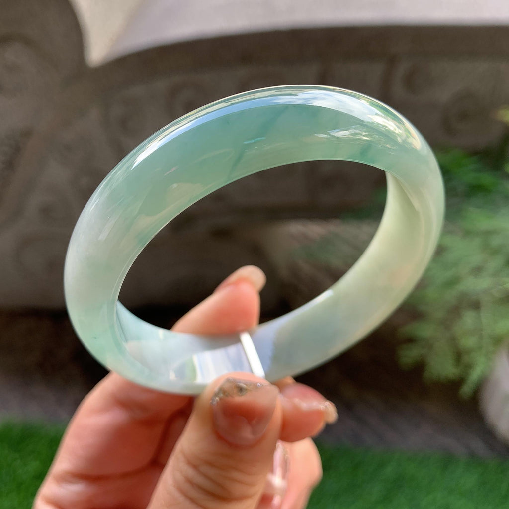细糯种飘花平安镯（56.4mm）（yc293325）