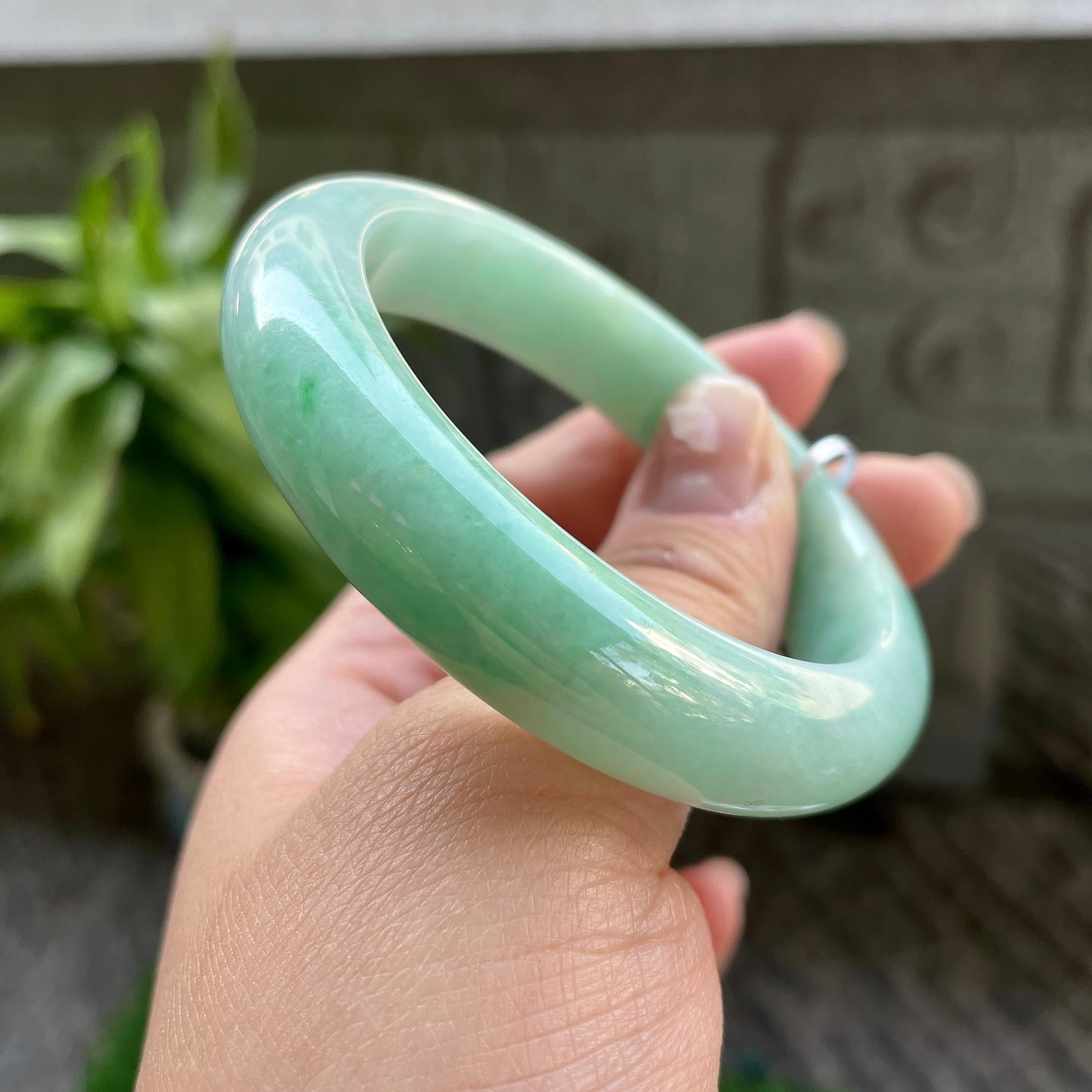 细糯种晴底平安镯（54.3mm）（yc310098）