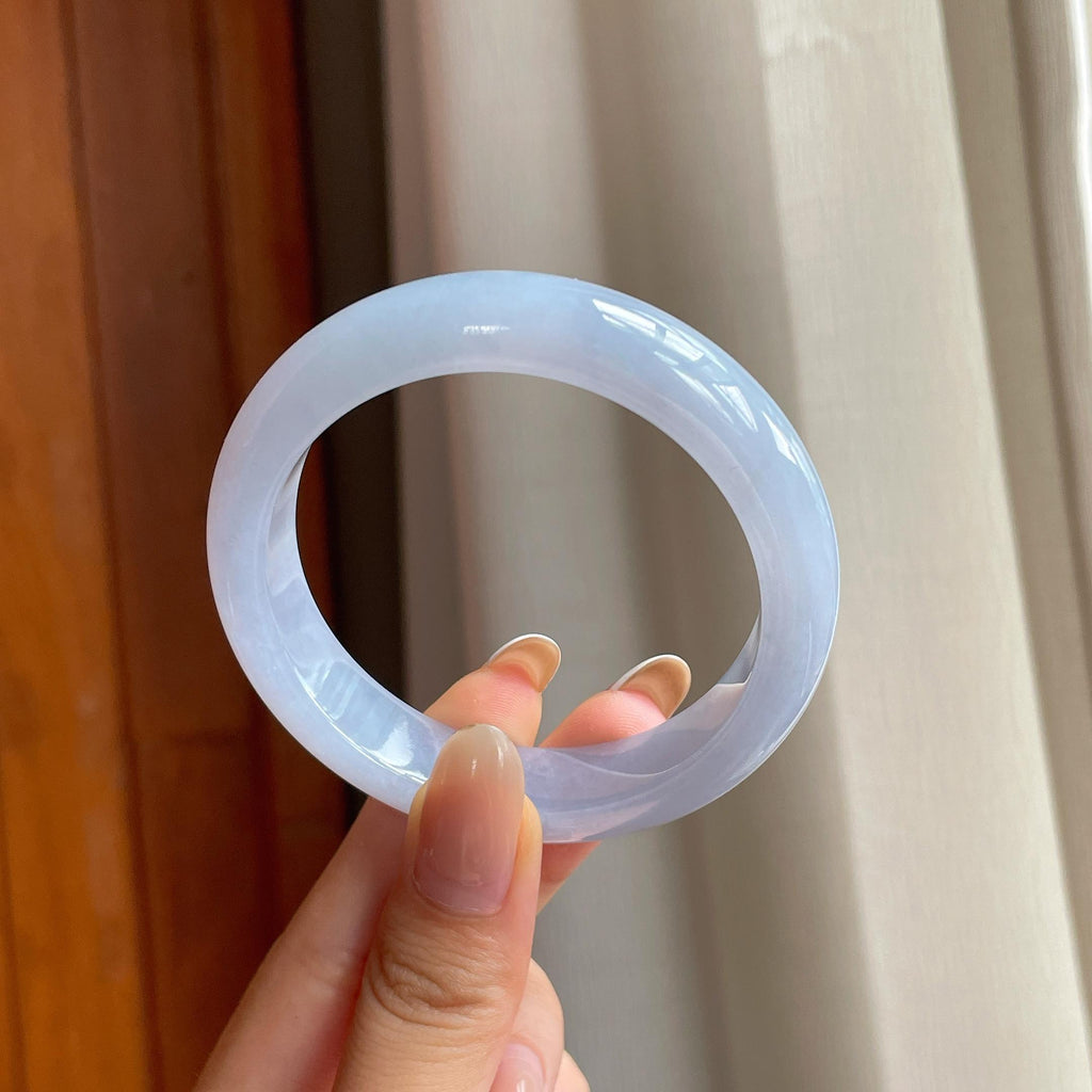 冰紫罗兰翡翠平安镯（53.7mm)（yc403894）