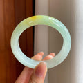 冰种黄翡翡翠平安镯（55.4mm)（yc345510）