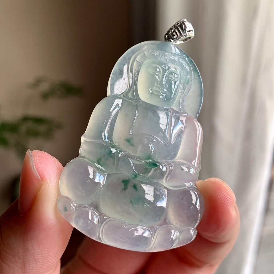 冰种飘花观音挂件（TF06263119）