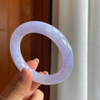 糯冰紫罗兰翡翠圆条手镯（56mm）（yc402779）