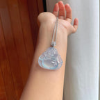 18k金扣冰玻种蓝底飘花翡翠佛公（yc248544）