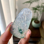 糯冰种飘花山水牌挂件（yc284452）
