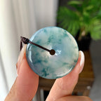 细糯种飘花平安扣吊坠（yc248132）