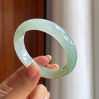 糯冰黄翡翡翠平安镯(55.5mm)（yc402820）