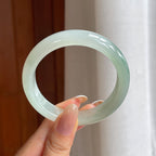 糯冰晴底翡翠平安镯（56.5mm)（yc412185）