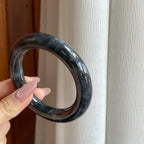 糯冰乌鸡翡翠圆条手镯（57.2mm）（yc291765）