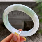 细糯种飘花正圈平安镯57.5圈      天然缅甸A货翡翠（yc383110）