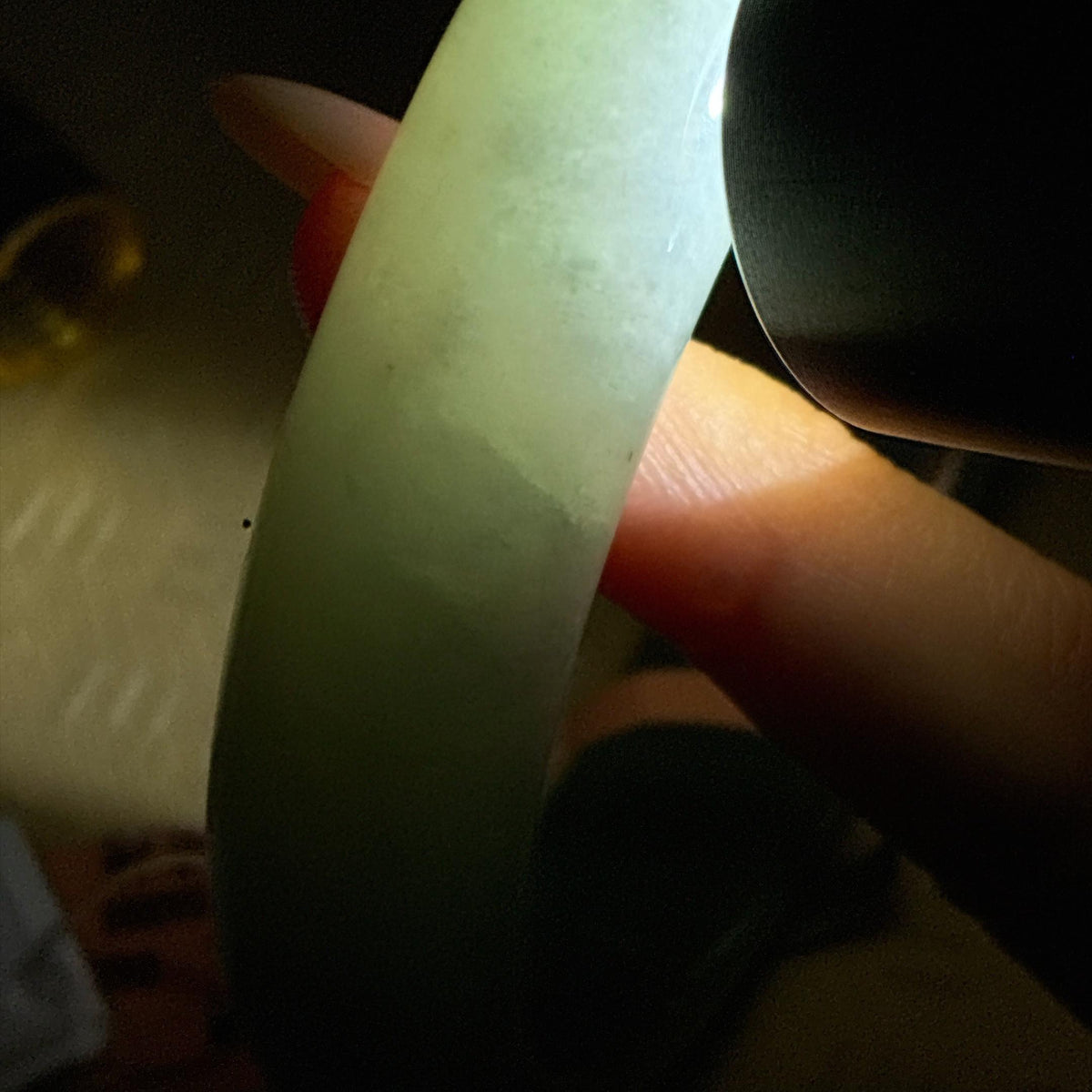 糯冰黄翡特色贵妃镯 55圈（yc782173）