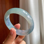 冰种蓝晴底翡翠平安镯（57.4mm)（yc342539）
