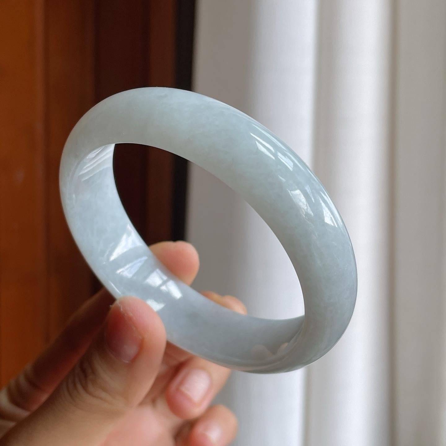 糯冰翡翠平安镯（58.5mm）（yc221940）