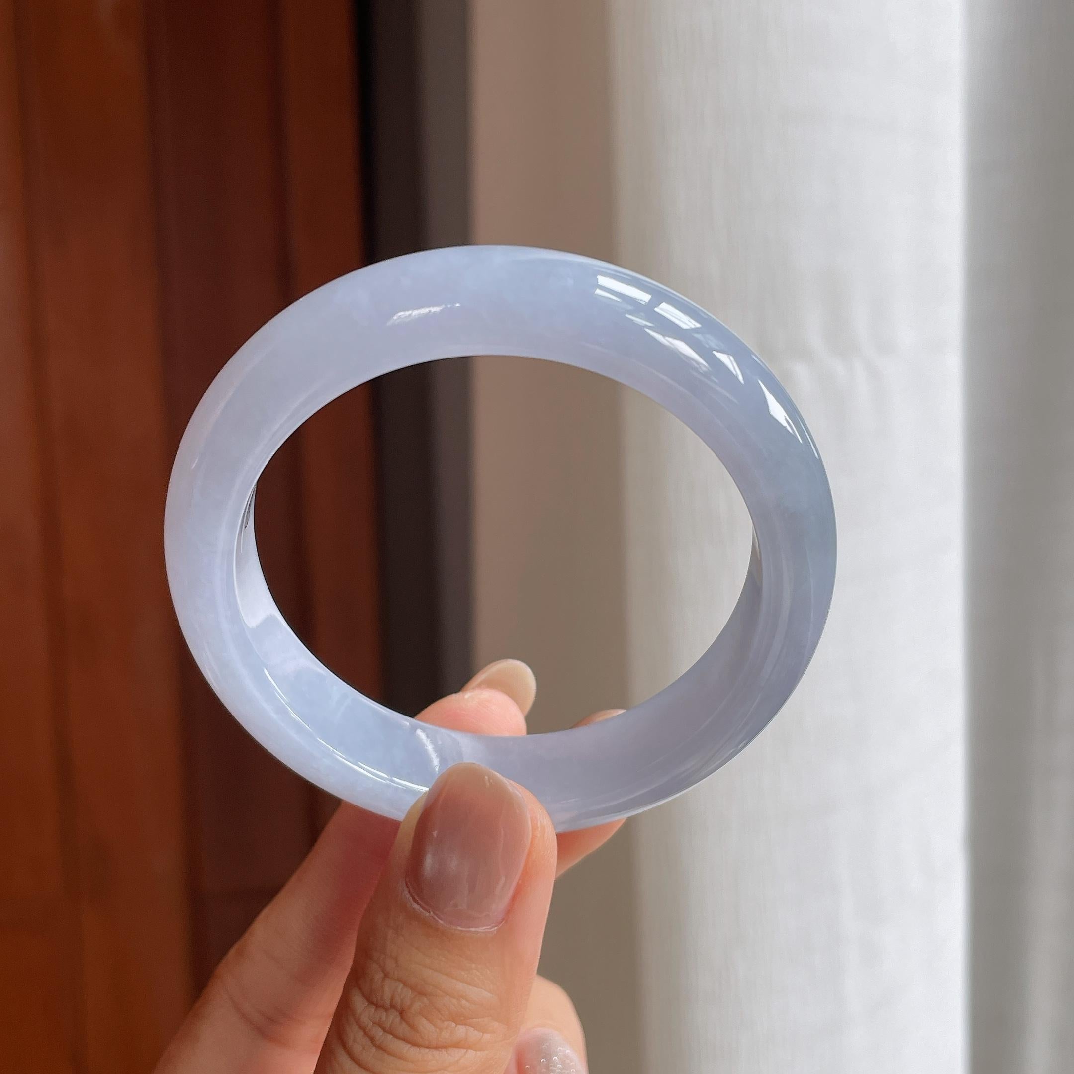 糯冰紫罗兰翡翠平安镯（52.5mm）（yc414548）