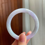 糯冰紫罗兰翡翠圆条手镯（52mm)（yc320885）