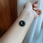 冰种墨翠翡翠平安扣（yc257820）