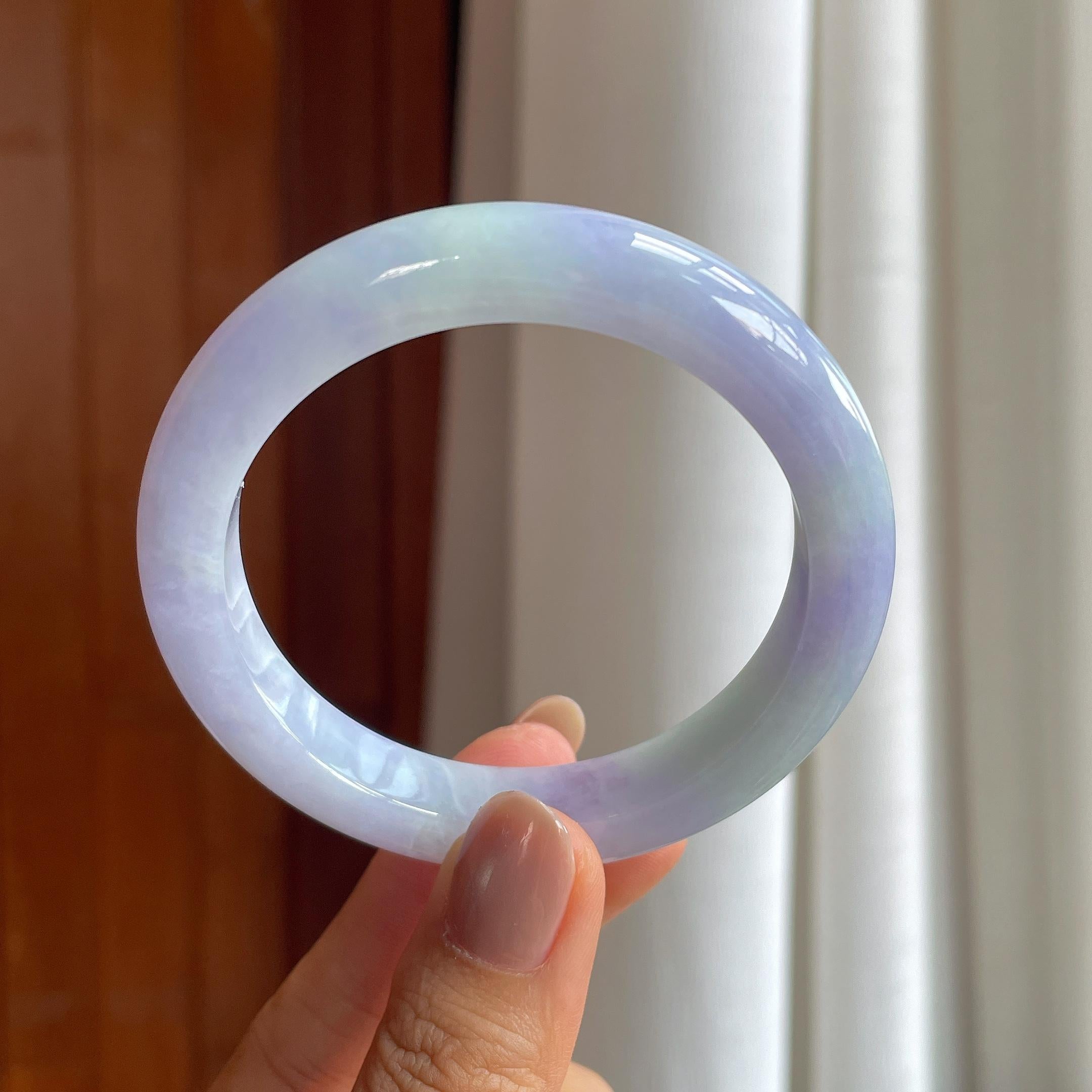 糯冰紫罗兰翡翠平安镯（54.8mm）（yc407500）