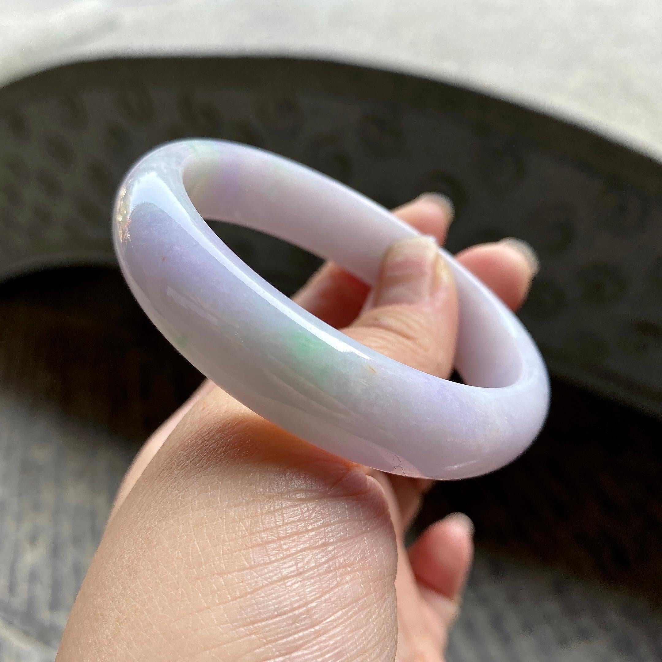 糯种淡春彩平安镯（57.8mm）（yc311875）