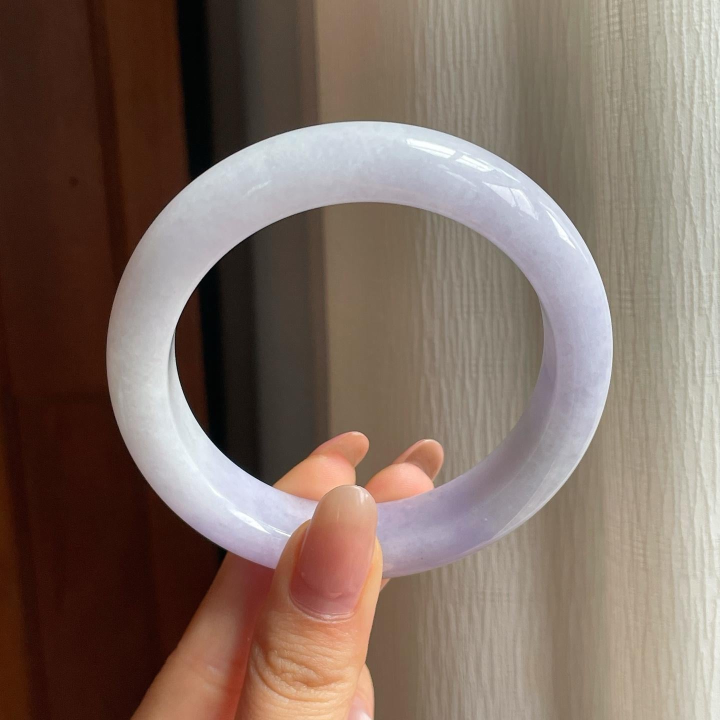 糯冰紫罗兰翡翠平安镯（58mm）（yc358337）