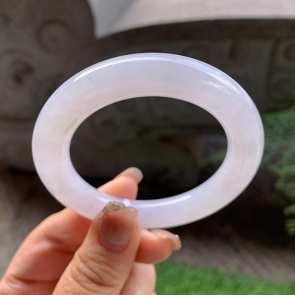 细糯种无色圆条手镯（50.5mm）（yc293331）