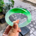 冰种飘阳绿平安镯（53.7mm）（yc292637）