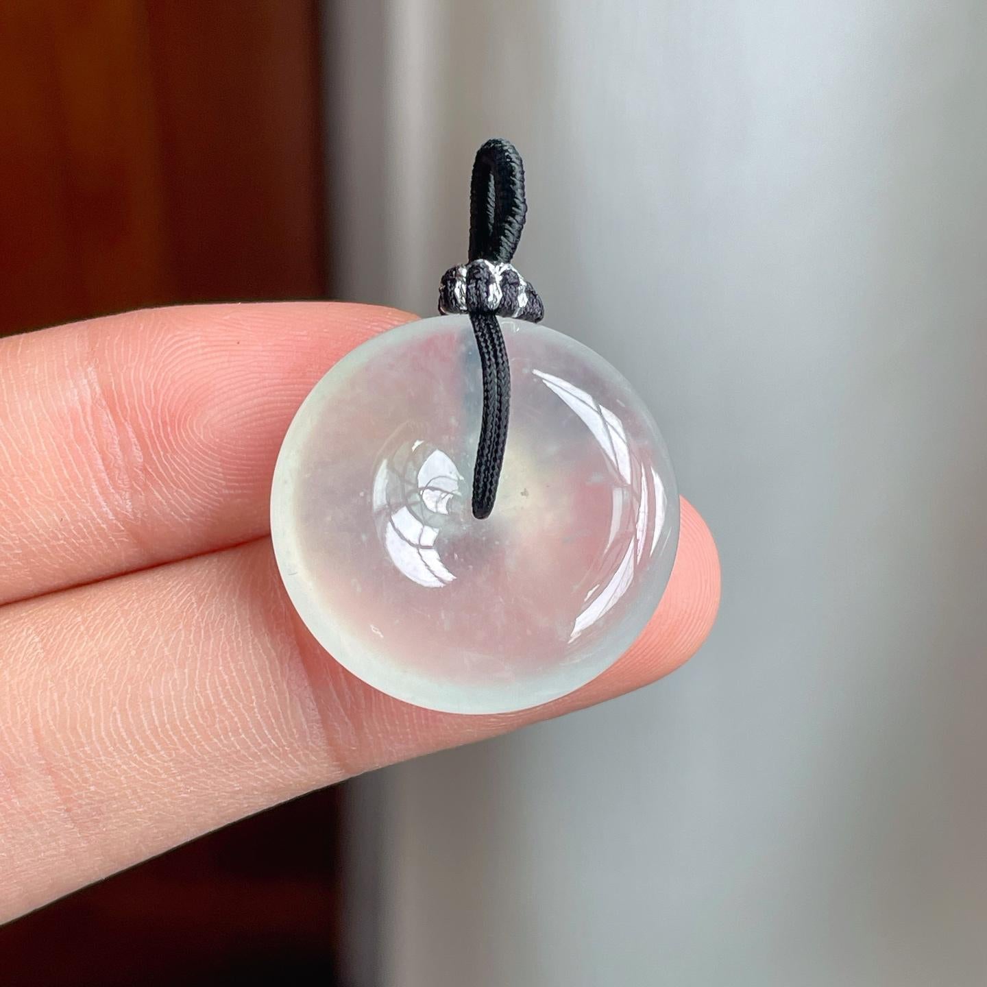 冰种带底色翡翠平安扣（yc250562）