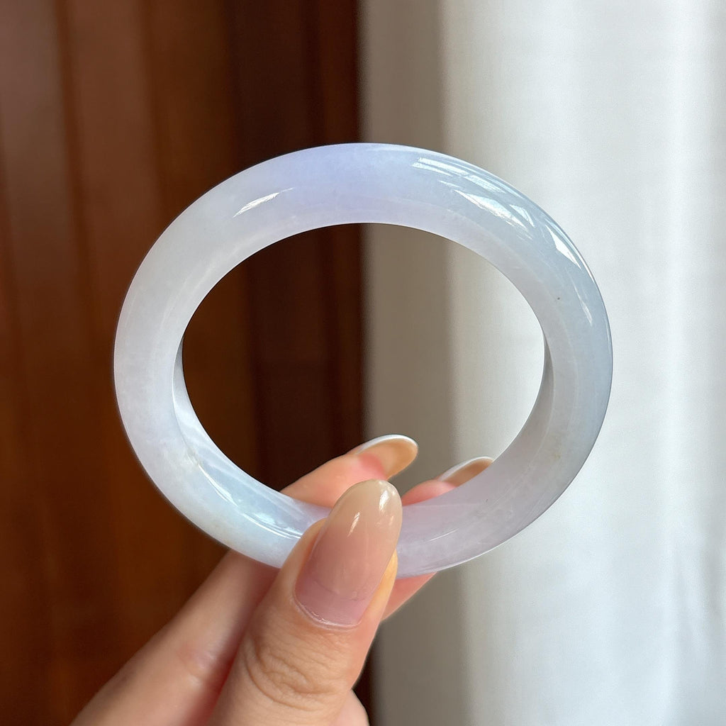 糯冰紫罗兰翡翠平安镯（53.4mm)（yc424220）