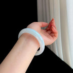 糯冰白月光翡翠平安镯（54.2mm)（yc348929）