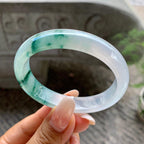 糯冰种飘花贵妃手镯（52.6mm）（yc202389）
