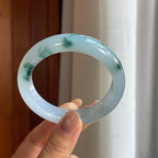 糯冰飘花翡翠平安镯（56.5mm）（yc415366）