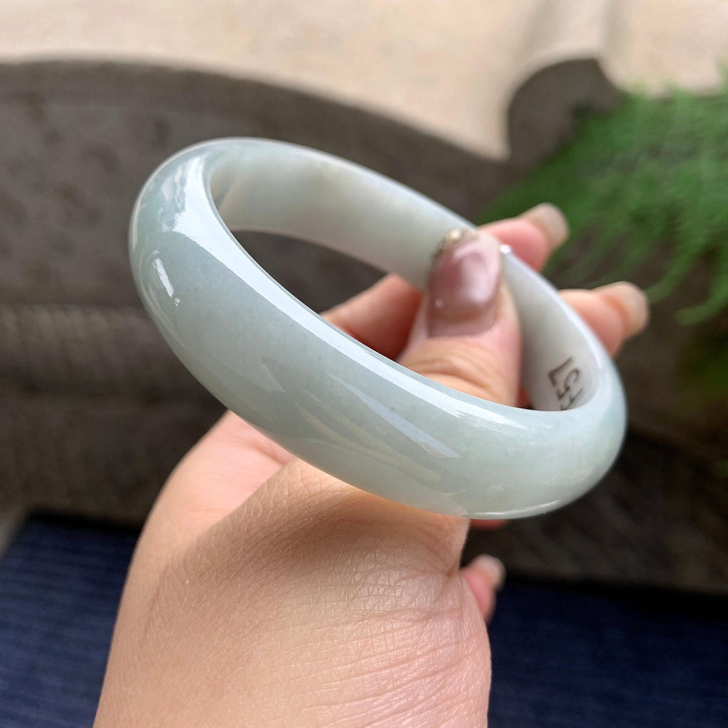 糯种淡晴底宽版轮胎手镯（57mm）（yc297962）