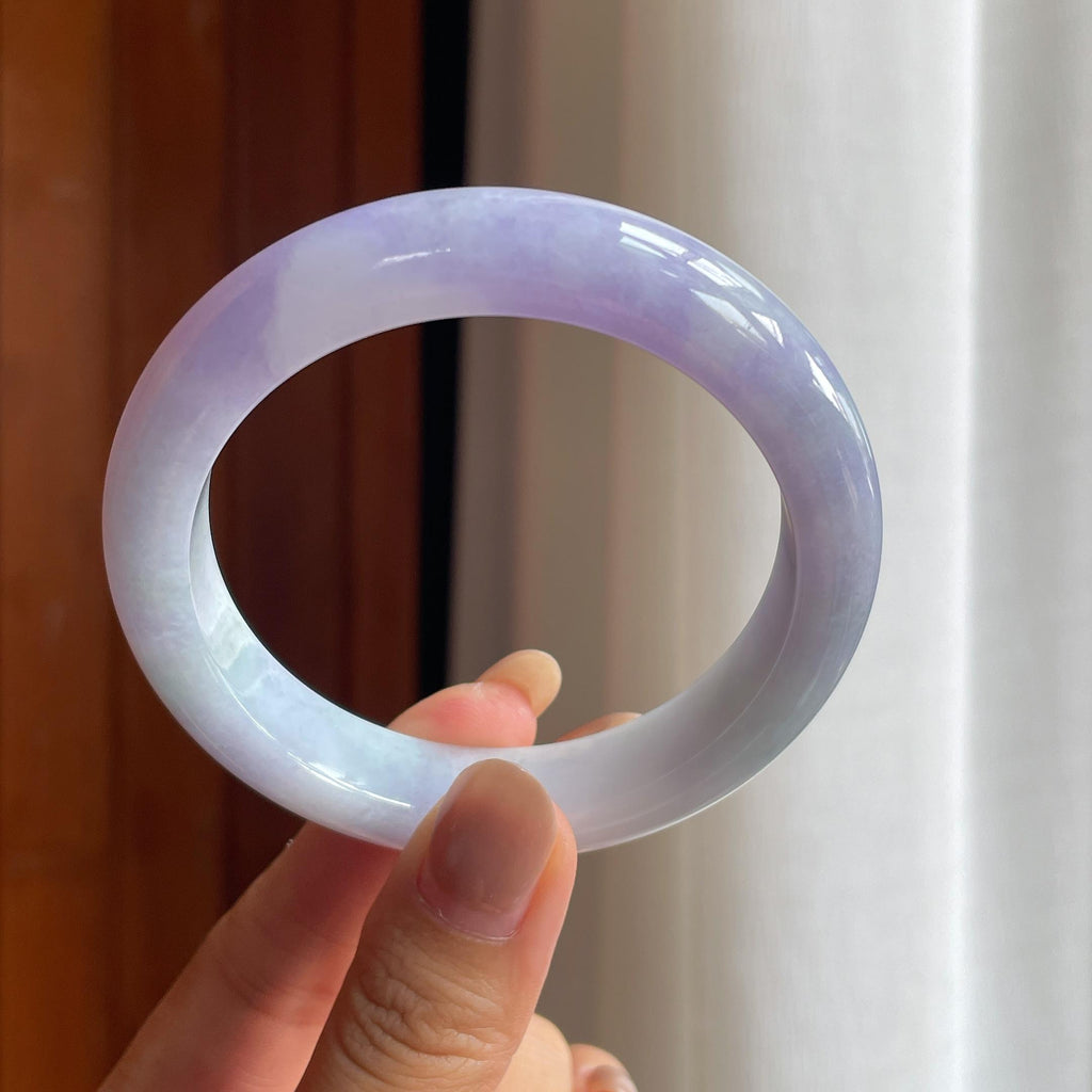 糯冰紫罗兰翡翠平安镯(57.5mm)（yc424298）