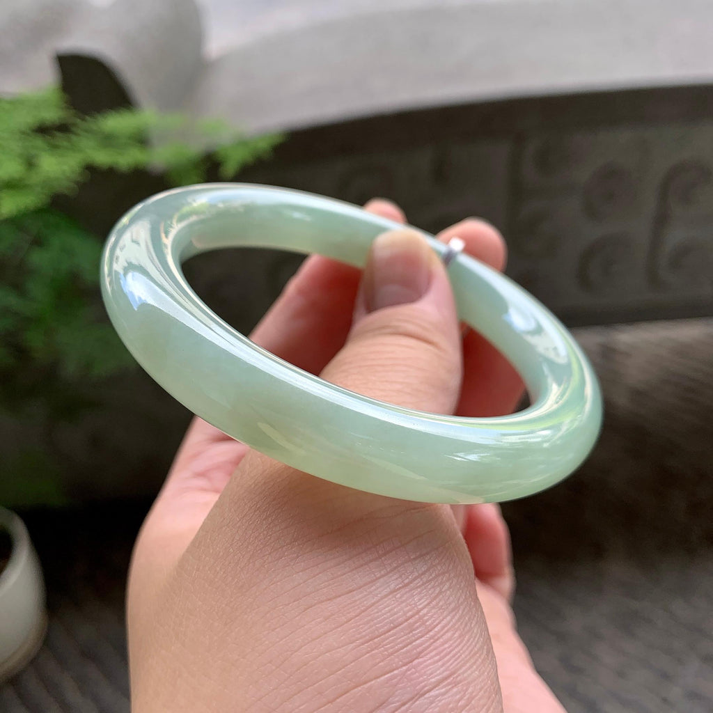 细糯种晴底圆条手镯（56.5mm）（yc202353）