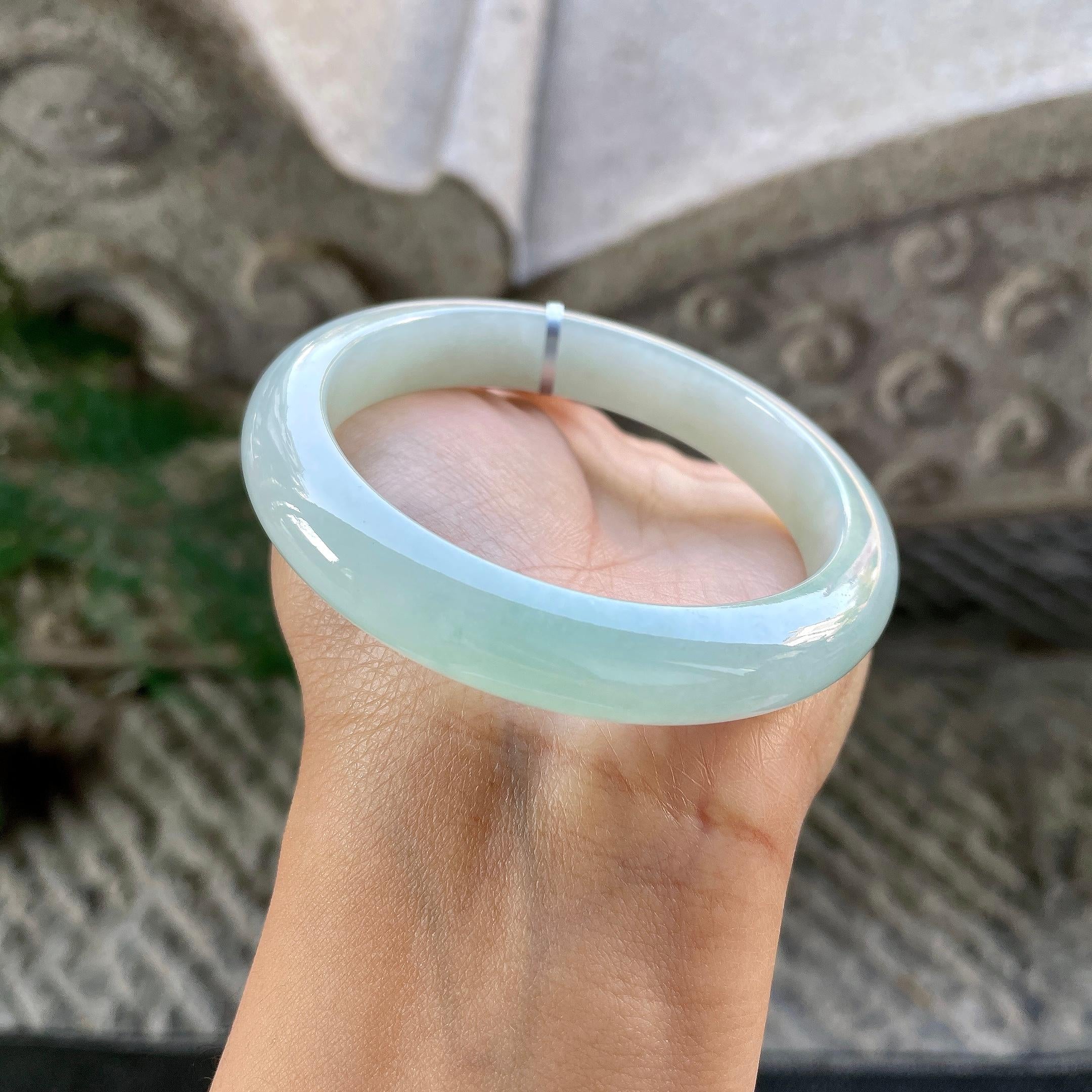 细糯种带底色平安镯（59.4mm）（yc305680）