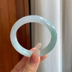 糯冰晴底翡翠平安镯（51.8mm）（yc272849）