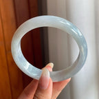 细糯种带底色翡翠平安镯（58.8mm）（yc220248）