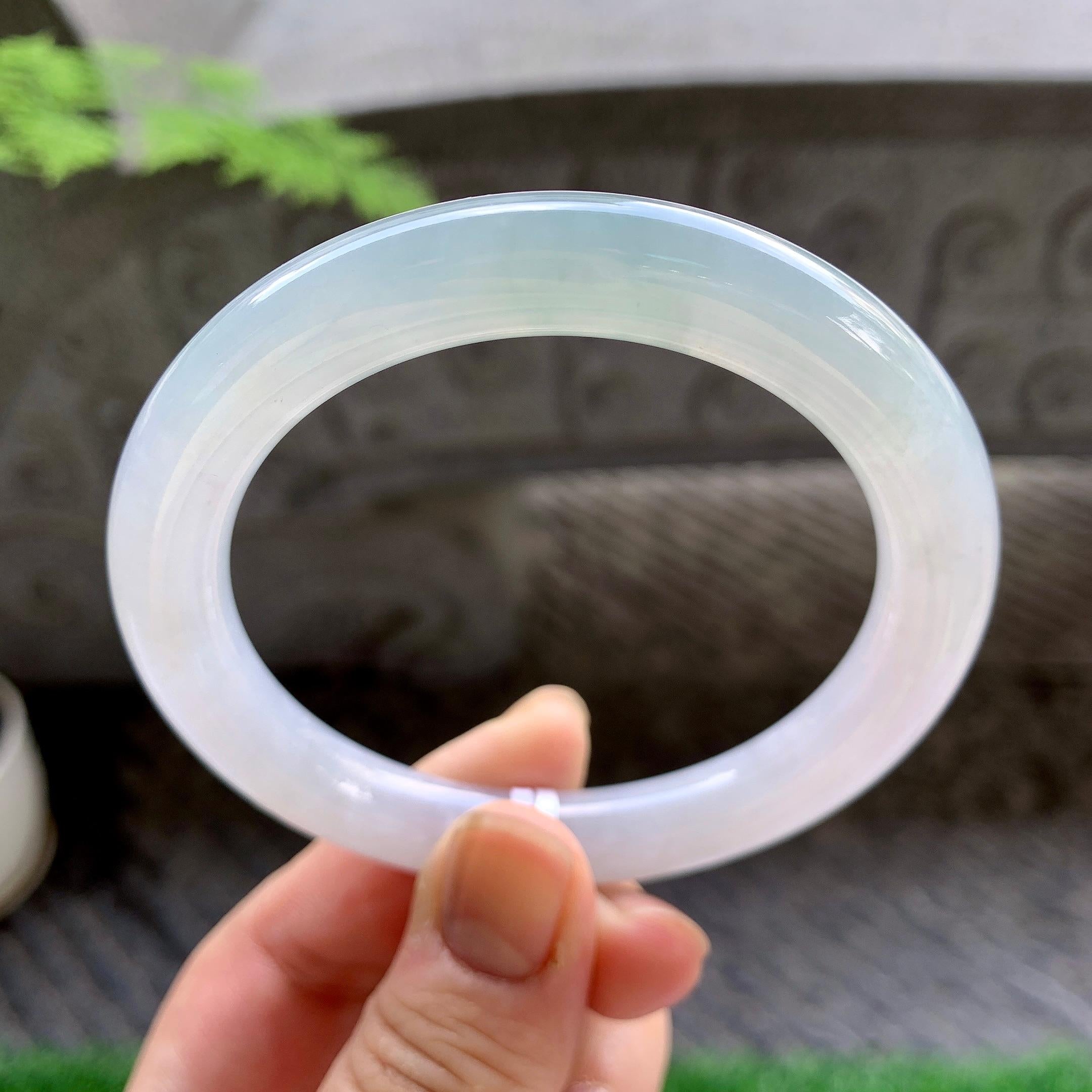 细糯种带底色圆条手镯（56.4mm）（yc248136）