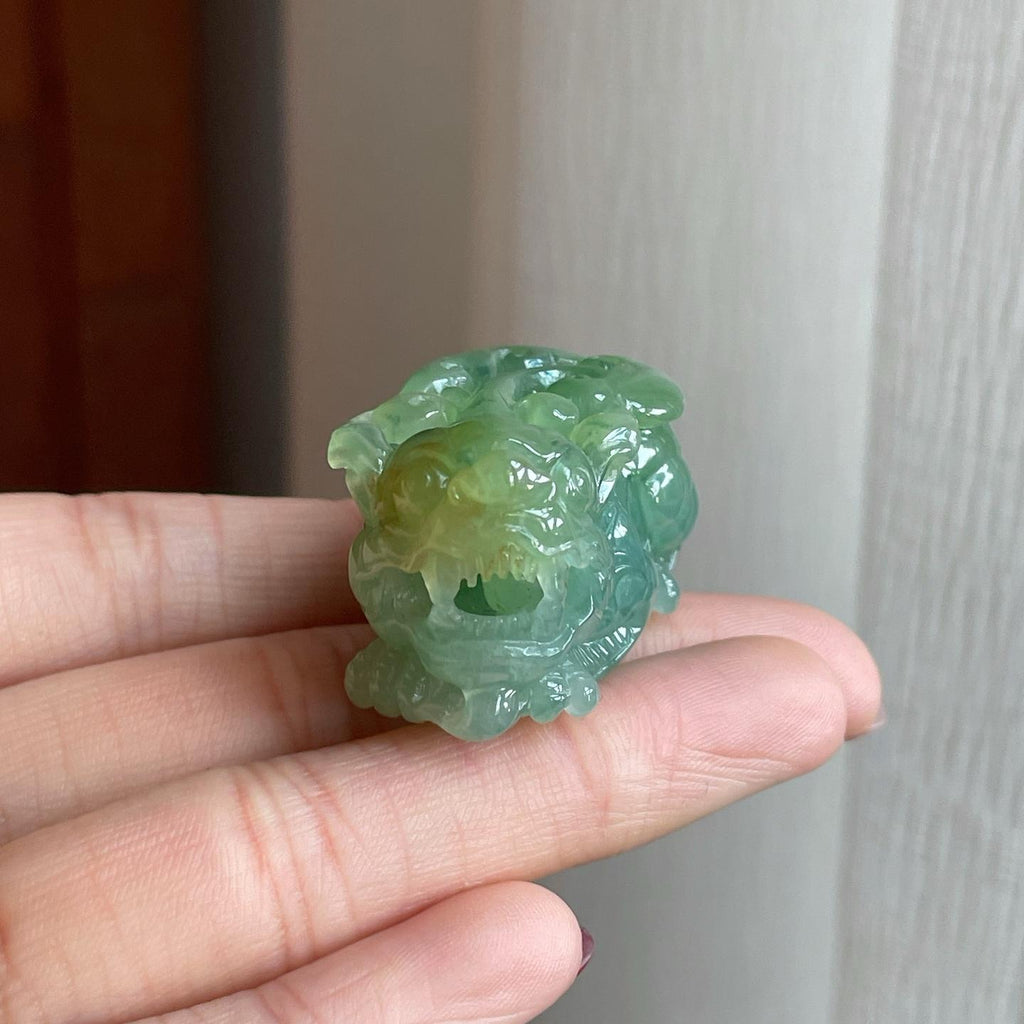 糯冰带底色翡翠貔貅（yc302933）