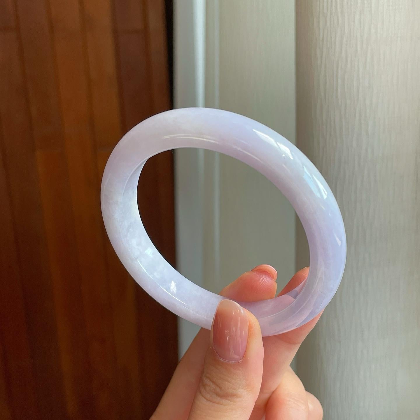 糯冰紫罗兰翡翠平安镯（56.5mm)（yc322522）