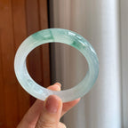 冰种飘花翡翠平安镯（56mm）（yc279300）