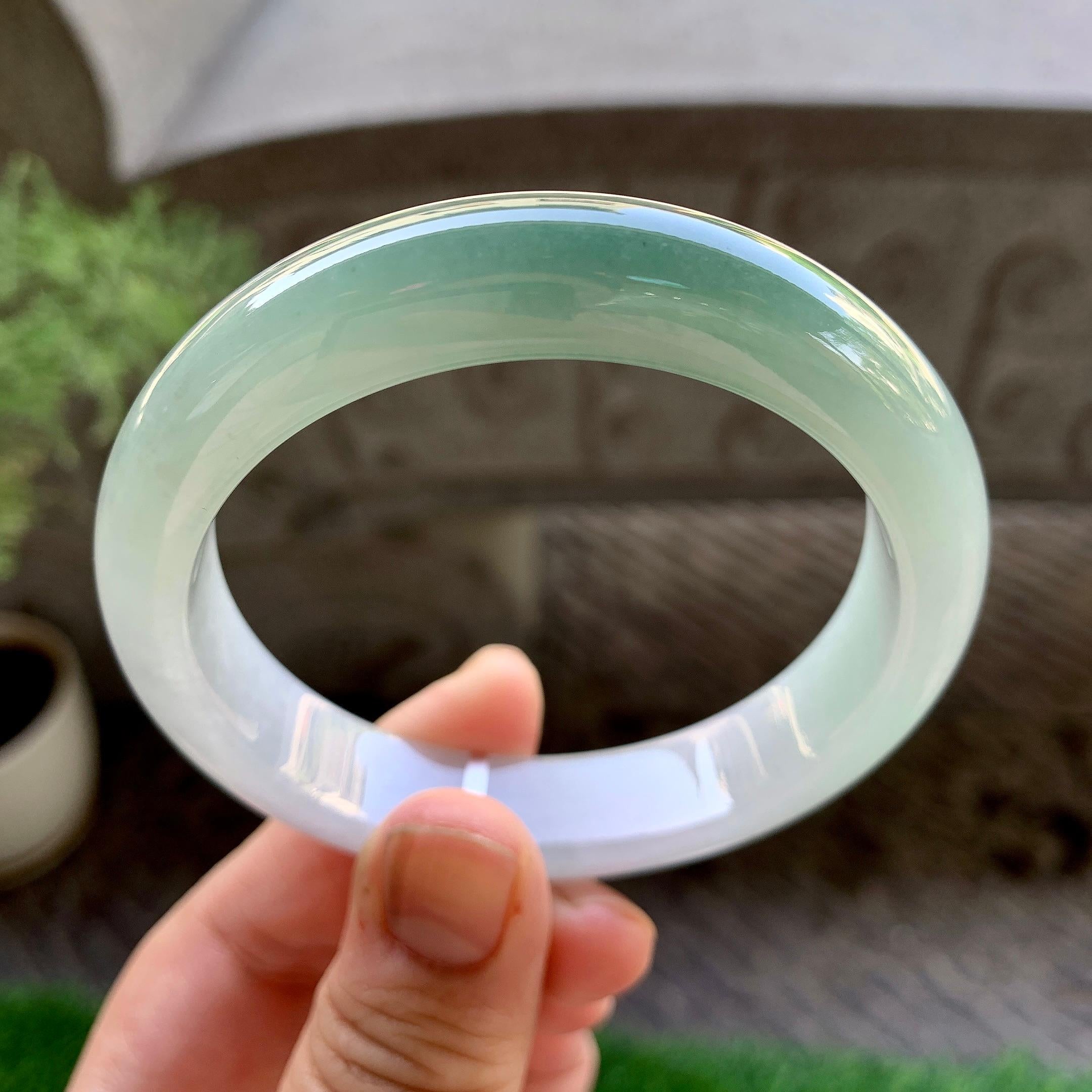 糯种半山水平安镯（57.3mm）（yc240759）