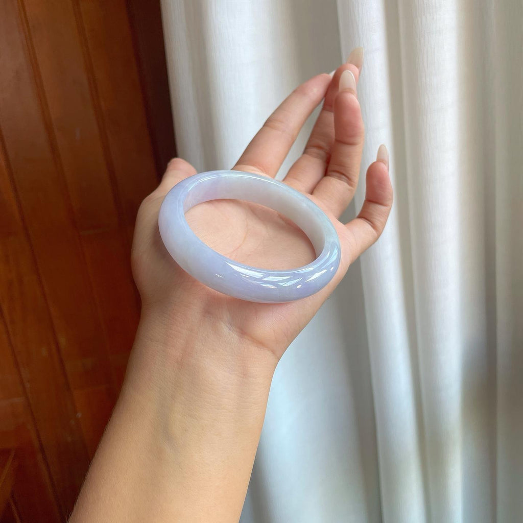 糯冰紫罗兰翡翠平安镯（56.5mm）（yc264146）