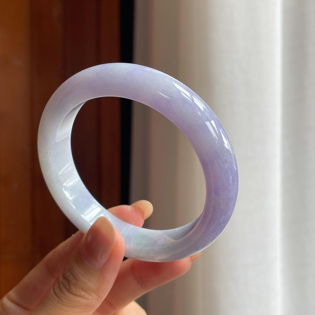 糯冰紫罗兰翡翠平安镯(57.5mm)（yc424298）