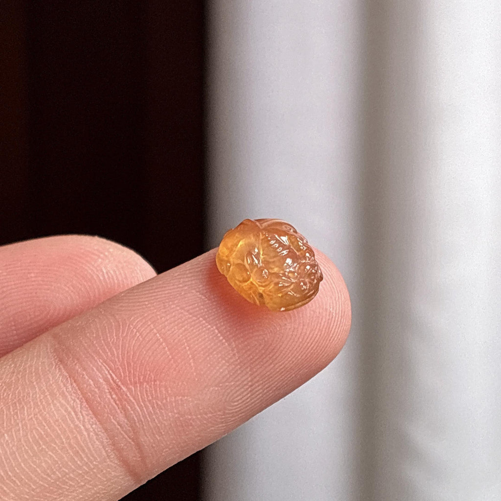 冰种黄翡貔貅裸件 天然缅甸A货翡翠（yc481878）
